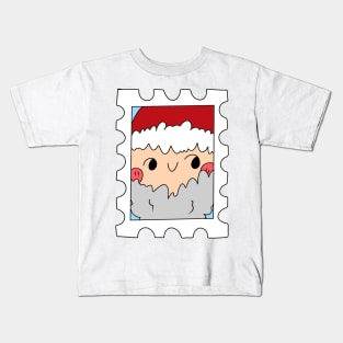 Cute Santa clause stamp, funny christmas Kids T-Shirt